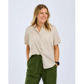 V�rnamo Hamp mix S/S Skjorte - H�rbeige