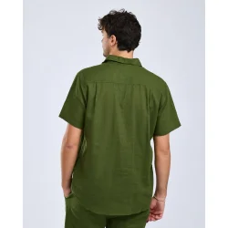 V�rnamo Hamp mix S/S Skjorte Fyrregr�n