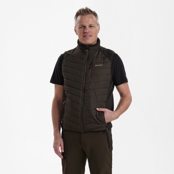Moor Vatteret Vest med strik-Brown Leaf