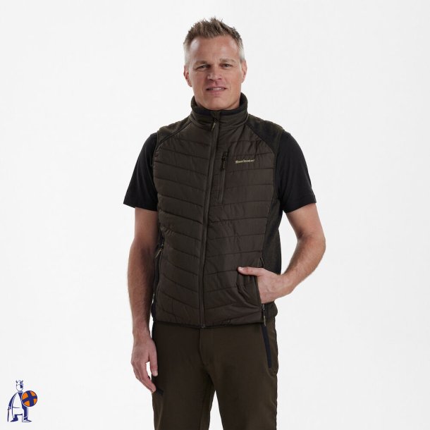 Moor Vatteret Vest med strik-Brown Leaf