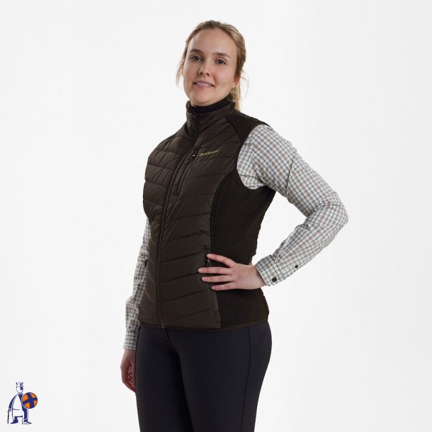 Lady Caroline Vatteret Vest-Brown Leaf