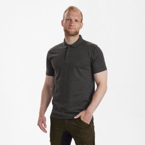Gunnar Poloshirt- Dark Grey melange