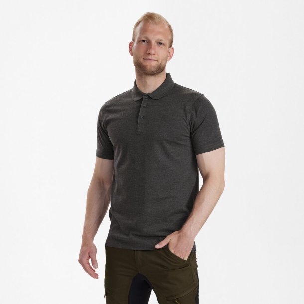 Gunnar Poloshirt- Dark Grey melange