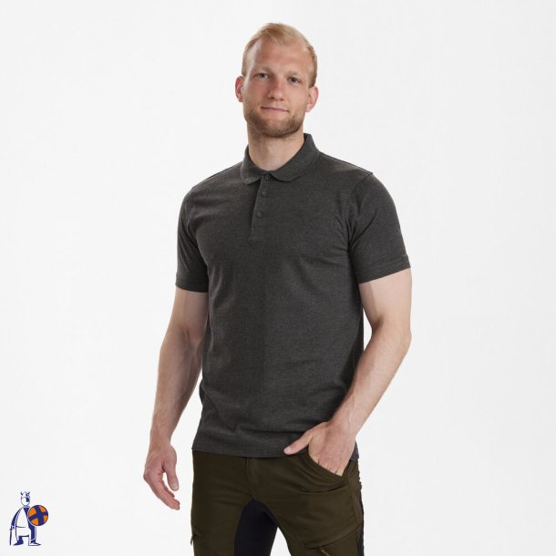 Gunnar Poloshirt- Dark Grey melange