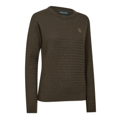 Lady Harrington kabel strik ( Brown Melange )