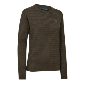 Lady Harrington kabel strik ( Brown Melange )