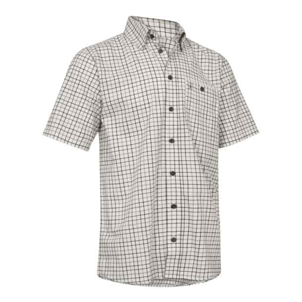 Gavin Skjorte S/S - Beige Check