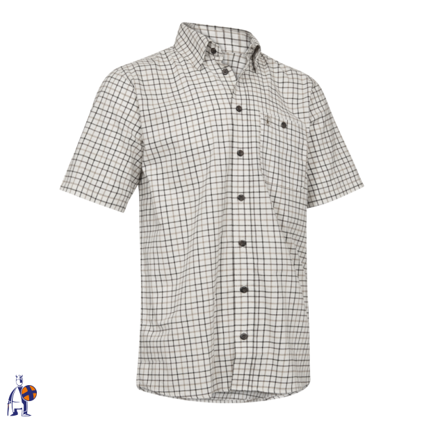 Gavin Skjorte S/S - Beige Check