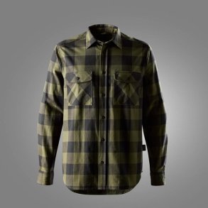 Snickers let flannelsskjorte khakigr�n/sort