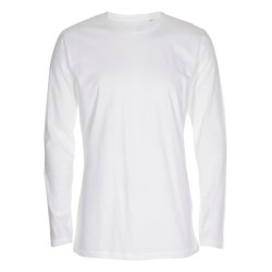 ST404 Mens Tee LS hvid