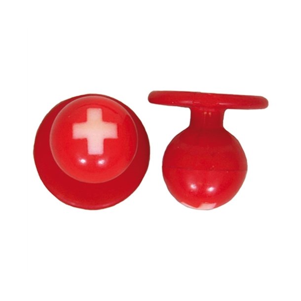 0488040- kugleknopper med Schweiz (12 stk.)