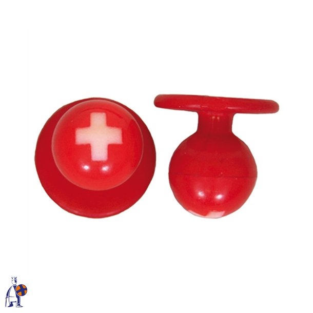 0488040- kugleknopper med Schweiz (12 stk.)