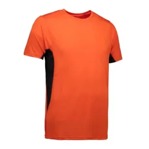 ID 594 Herre sports t-shirt orange/ sort