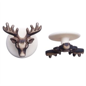 0598065- kugleknopper med hjort (12 stk.)