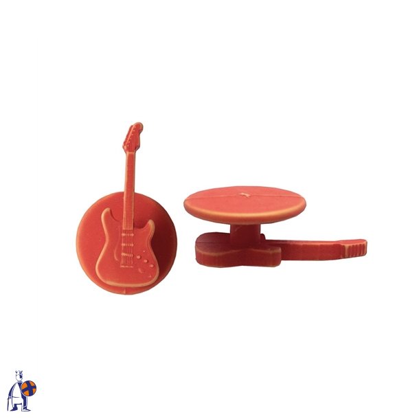 0768040- kugleknopper med guitar (12 stk.)