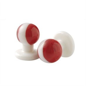 0882347- kugleknopper i glas med strig (12 stk.)