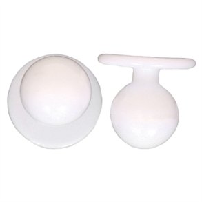 0908010 - kugleknopper farve hvid (12 stk.)