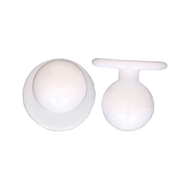 0908010 - kugleknopper farve hvid (12 stk.)