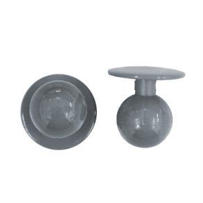 0908019 - kugleknopper farve gr (12 stk.)