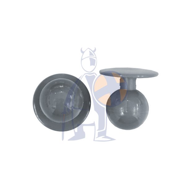 0908019 - kugleknopper farve gr� (12 stk.)