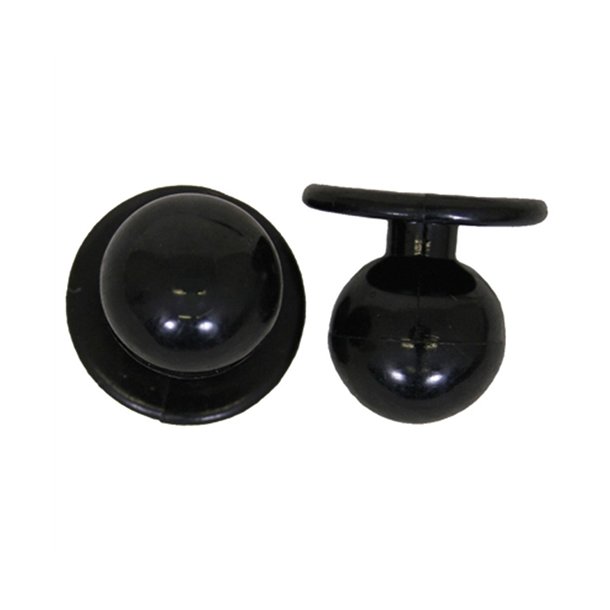 0908020 - kugleknopper farve sort (12 stk.)