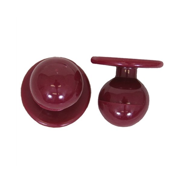 0908050 - kugleknopper farve bordeaux (12 stk.)