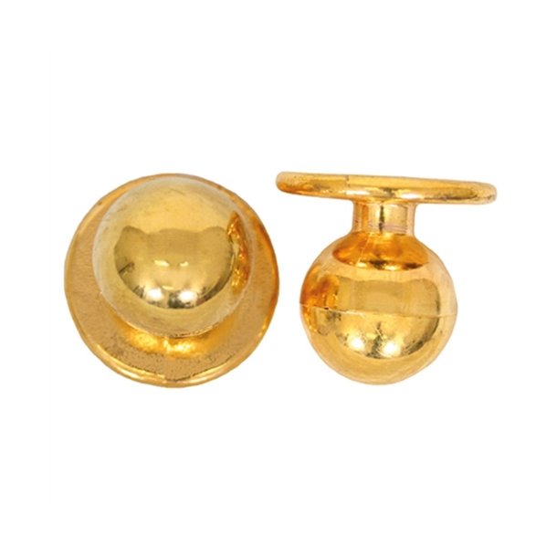 0908091 - kugleknopper farve guld (12 stk.)