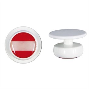 0928010- kugleknopper hvid med strig (12 stk.)