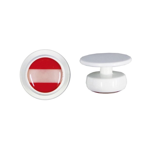 0928010- kugleknopper hvid med strig (12 stk.)