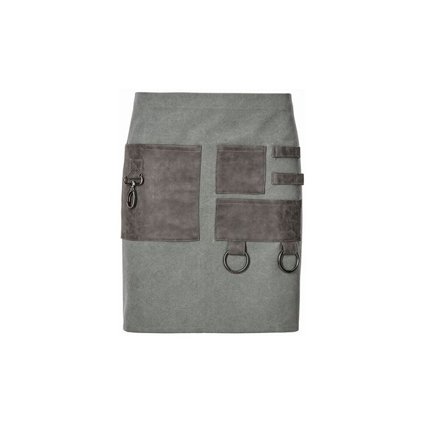 156 - Forbindslrred, med lommer og karabinhage, B 80 x L45 cm. grafit