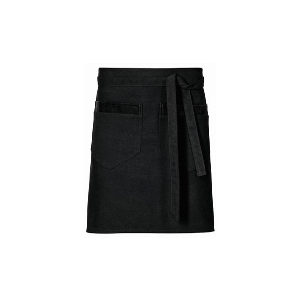 157 - Slipselrred foran, med lommer og lkker, B80 x L45cm. sort