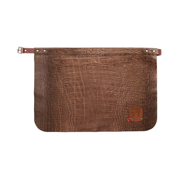 163 - Crocostyle Frontslips B 60 x L 40 cm. cognac