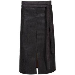 173 - Bistroforklde i lderlook med slids, B 100 x L 75 cm. sort