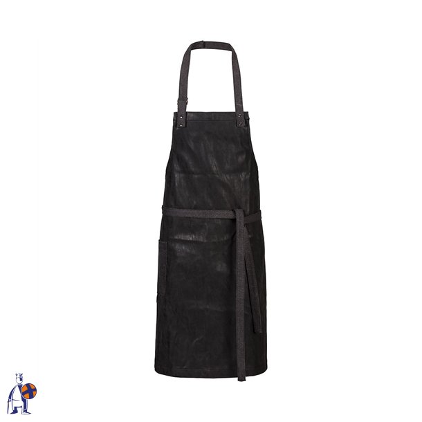 174 - Sm�kforkl�de i l�derlook, B 87 x L 85 cm. sort