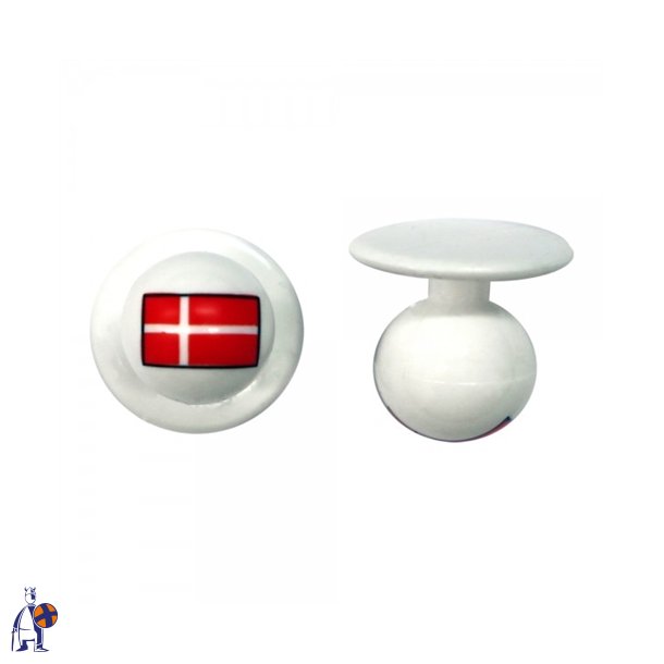 18010003SP - kugleknopper hvid Danmark (12 stk.)