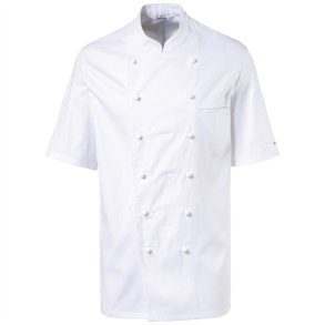 201 - Halvrmet kokkejakke hvid