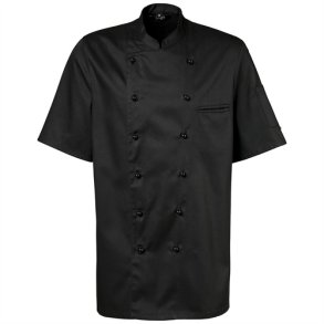 201 - Halvrmet kokkejakke sort