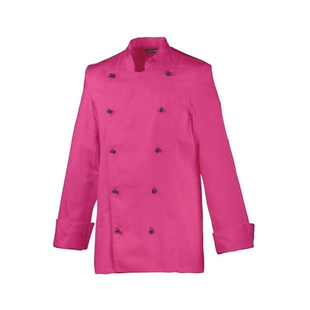 214 - Kokkejakke til kvinder, langærmet, skræddersyet Hot Pink