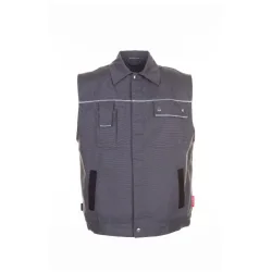 2163 Canvas 320 Arbejdsvest - Gr/sort