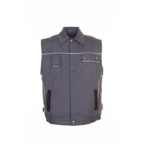 2163 Canvas 320 Arbejdsvest - Gr�/sort