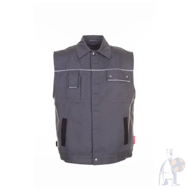 2163 Canvas 320 Arbejdsvest - Gr�/sort