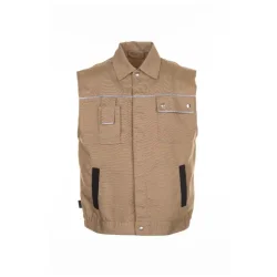 2165 Canvas 320 Arbejdsvest - Khaki/sort