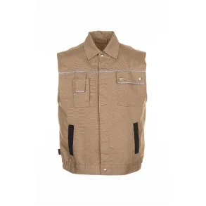 2165 Canvas 320 Arbejdsvest - Khaki/sort