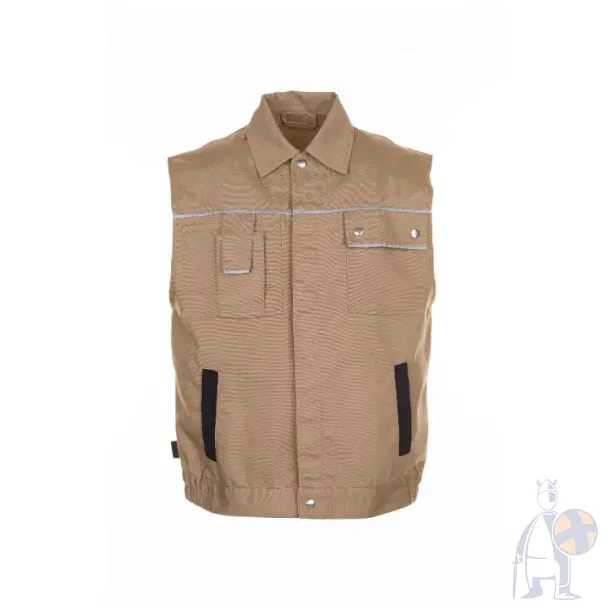 2165 Canvas 320 Arbejdsvest - Khaki/sort