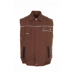 2166 Canvas 320 Arbejdsvest - Brun/sort