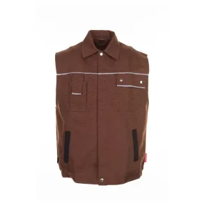 2166 Canvas 320 Arbejdsvest - Brun/sort