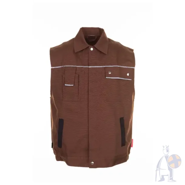 2166 Canvas 320 Arbejdsvest - Brun/sort