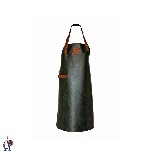 260 - Klassisk l�der hagesm�k forkl�de, B 60 x L 82 cm. flaske gr�n