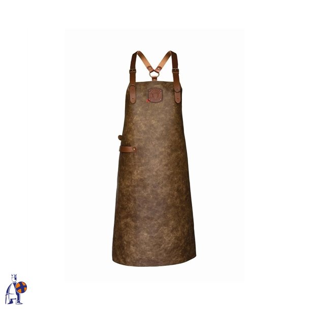 263 - L�der hagesm�k vintage, B 60 x L 82cm. rust