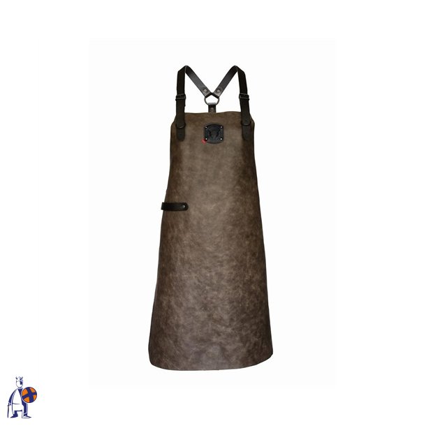 263 - L�der hagesm�k vintage, B 60 x L 82cm. taupe